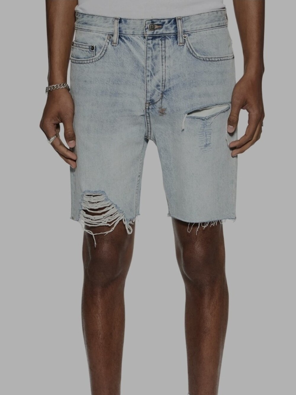 Ksubi Men’s Chopper Short Sense Sliced Denim Shorts Size 40